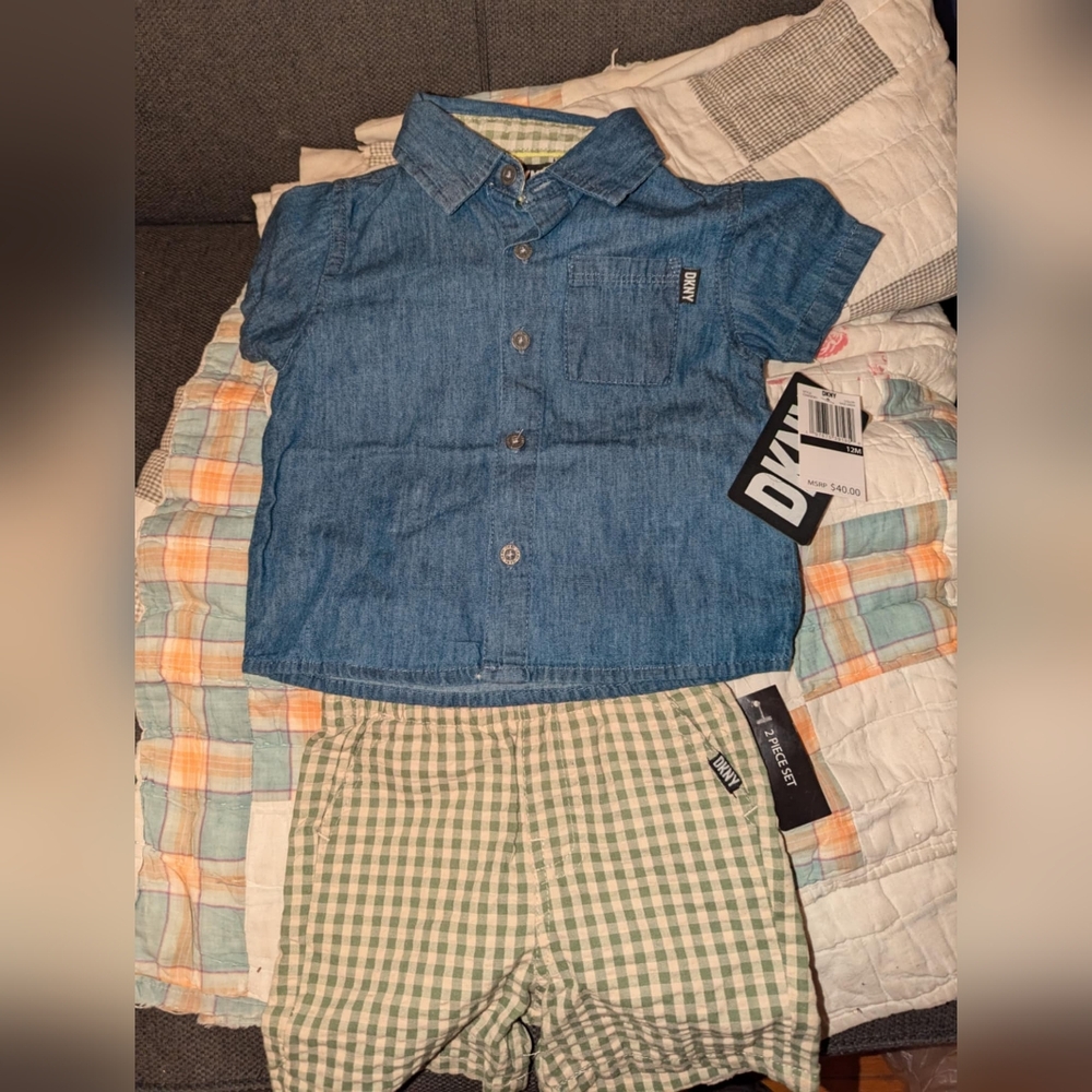 Brand New With Tags Boys 12 Months Dkny Set